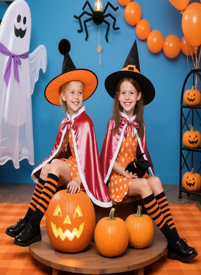 Zando Toddler Princess Dress Up for Girls Fur Hooded Red Cape Cloak Fade Resistant Secure Self-Tying Neck Strap Halloween Christmas Birthday Party Vampires demons 5-7T - Image 5